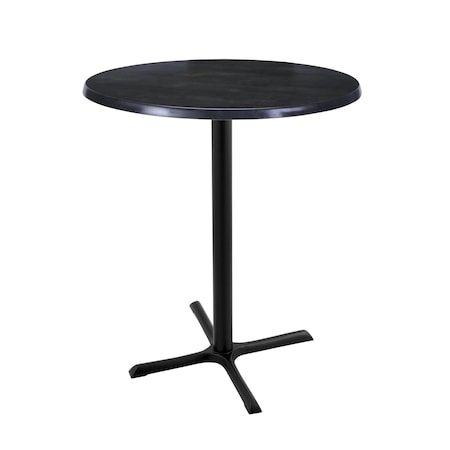 Holland Bar Stool Co 42" Tall In/Outdoor All-Season Table, 30" dia. Black Steel Top OD211-3042BWOD30RBlkStl